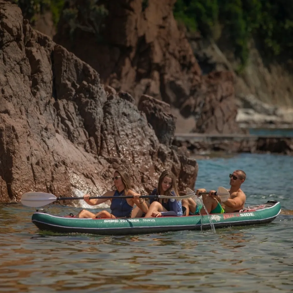 ROCKSIDE Kayak Gonflable Et Pack^Kayak gonflable 3 places Grand Voyager