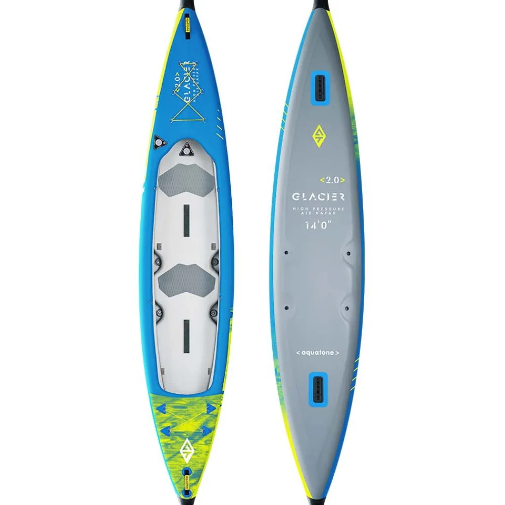 AQUATONE Kayak Gonflable Et Pack^Kayak gonflable Glacier 14'0 2P