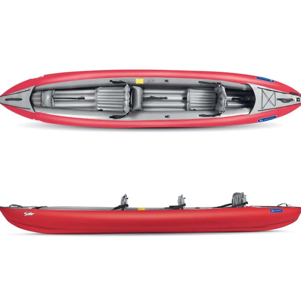 GUMOTEX Kayak Gonflable Et Pack^Kayak gonflable Solar 019 Rouge | 3 places