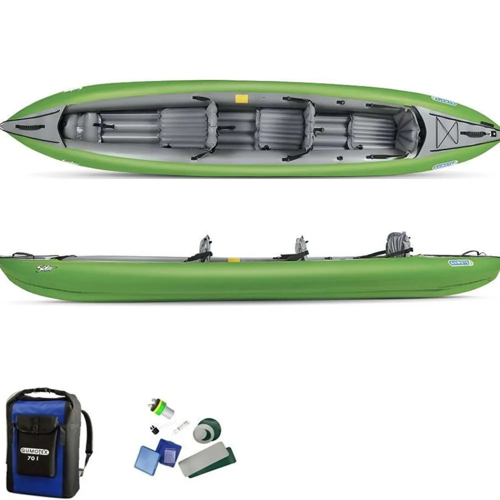 GUMOTEX Kayak Gonflable Et Pack^Kayak gonflable Solar 019 Vert | 2 places