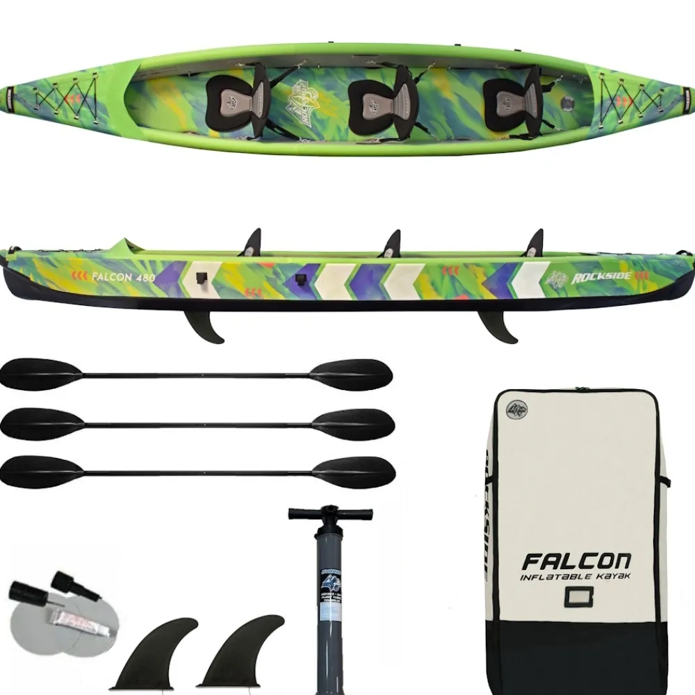 ROCKSIDE Kayak Dropstitch^Kayak gonflable Falcon 480 3P