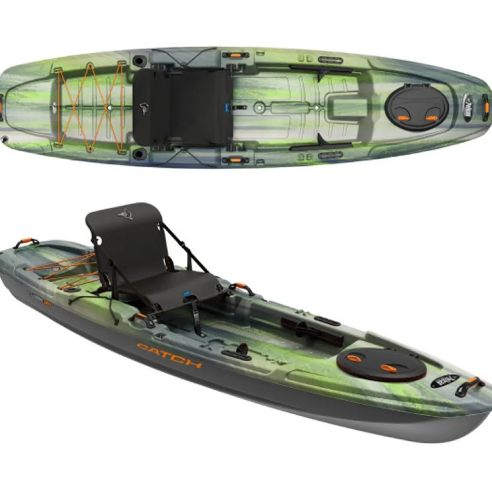 PELICAN SPORT Kayak De Pêche Rigide Et Pack^Kayak Pelican Catch Classic 120 Light Grey
