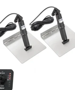 LECTROTAB Kit flaps Lectrolab 230X460 mm pelles Inox avec commutateur Joystick LED 12V