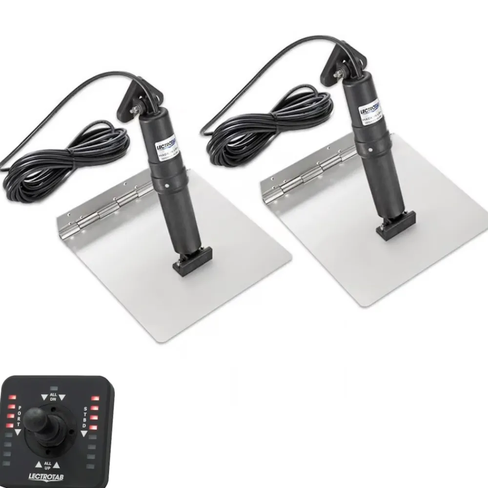 LECTROTAB Kit flaps Lectrolab 230X460 mm pelles Inox avec commutateur Joystick LED 12V