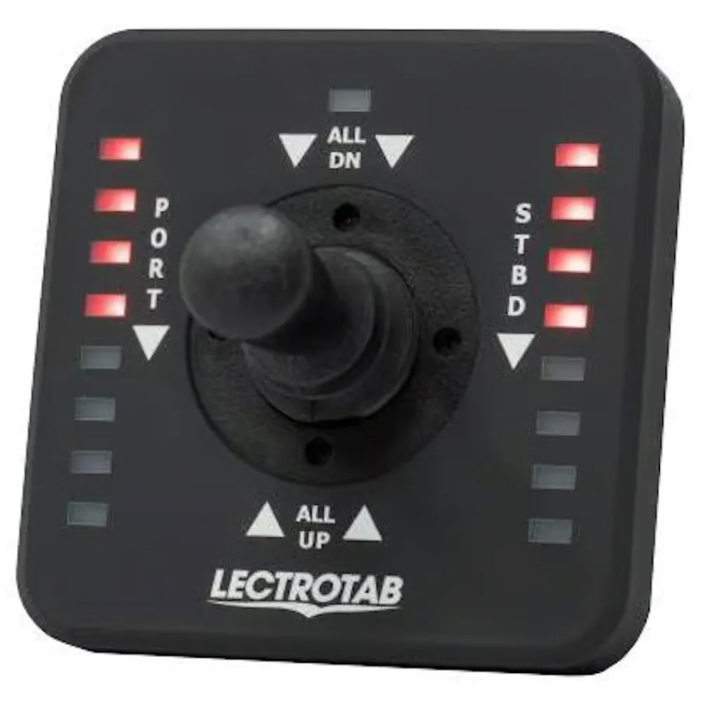 LECTROTAB Kit flaps Lectrolab 230X460 mm pelles Inox avec commutateur Joystick LED 12V