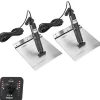 LECTROTAB Flaps^Kit flaps Lectrolab 305X305 mm pelles aluminium avec commutateur Joystick LED 12V