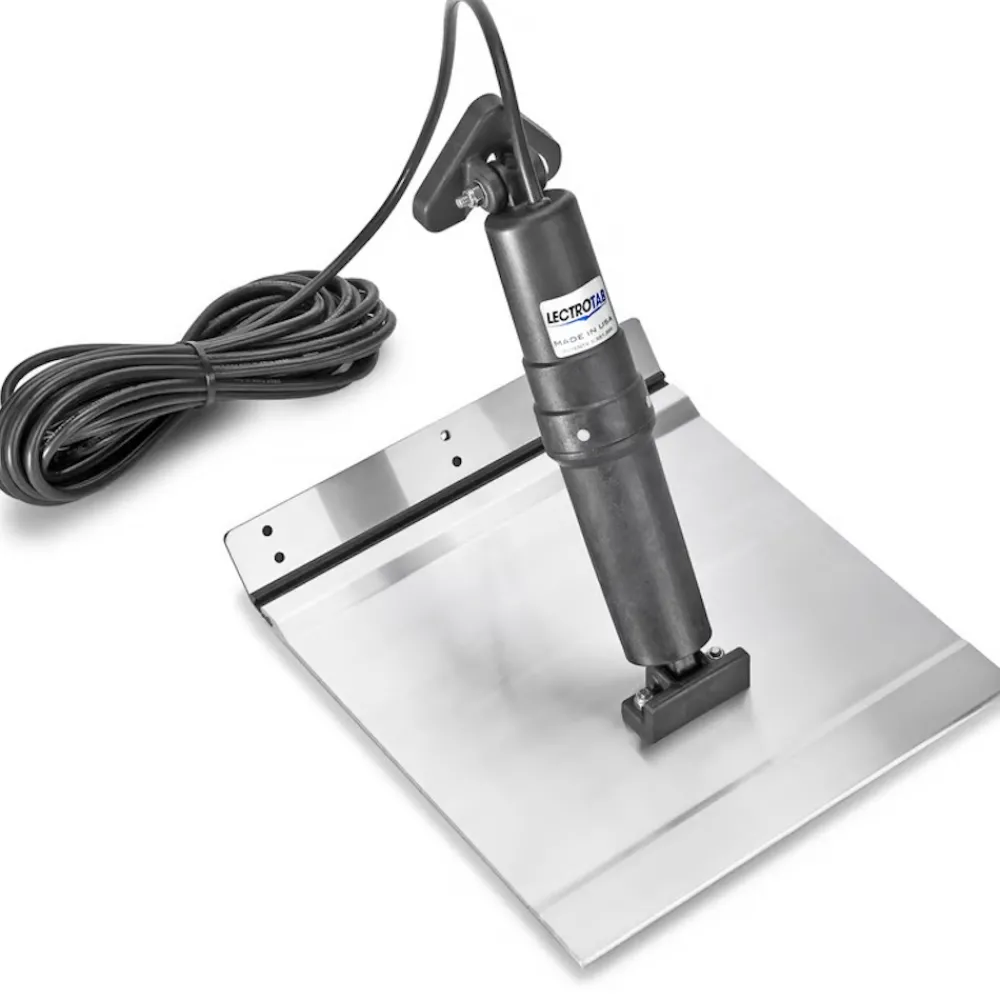 LECTROTAB Flaps^Kit flaps Lectrolab 305X305 mm pelles aluminium avec commutateur Joystick LED 12V