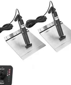LECTROTAB Kit flaps Lectrolab 305X610 mm pelles aluminium avec commutateur Joystick LED 12V