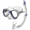 SEAC SUB Kit Masque silicone Tuba purge Snorkeling Elba Bleu Adulte