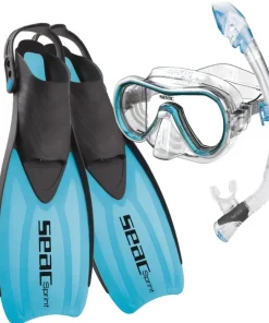 SEAC SUB Kits Palmes, Masques, Tubas^Kit snorkeling Palmes Masque Tuba Silicone Sprint Purge