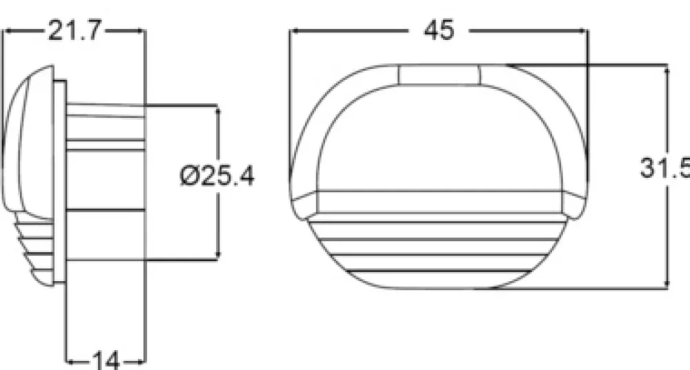 HELLA Eclairage Exterieur|Eclairage Intérieur^Lampe de coursive Marine plastique chromé