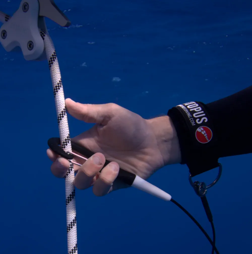 OCTOPUS FREEDIVING Accessoire Apnée^Lanyard Compétition Bleu 100 cm