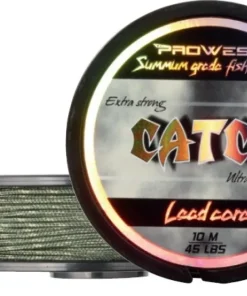 PROWESS Bas De Ligne Carpe Et Hameçons Carpe^Leadcore Catch 10 m 45 lbs Camou