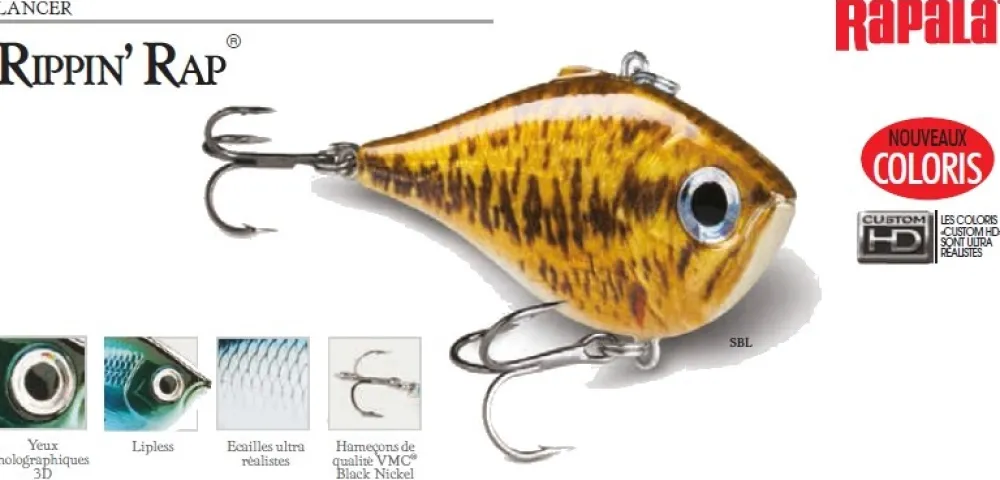 RAPALA Leurre Brochet|Leurres Truite^Leurre Rippin'Rap 5 cm 9 gr