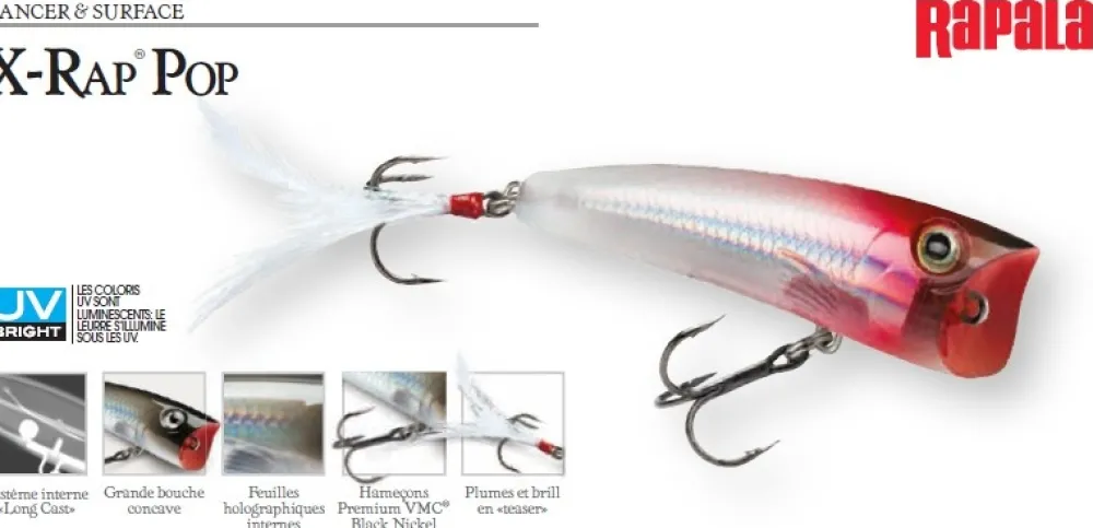RAPALA Leurres Truite|Leurres Carnassier^Leurre X-Rap Pop 7 cm 11 gr