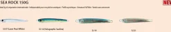 SAKURA Leurre Jigging|Jigs^Leurre Jig Sea Rock 120 mm 150 gr