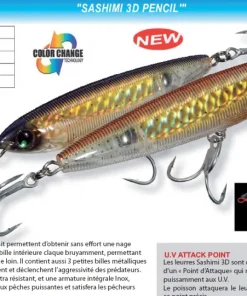 YO-ZURI Leurre Sashimi 3D Pencil 12.5 cm