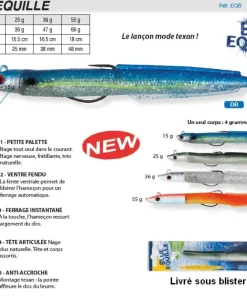 FLASHMER Leurre Souple Blue Equille 180 mm