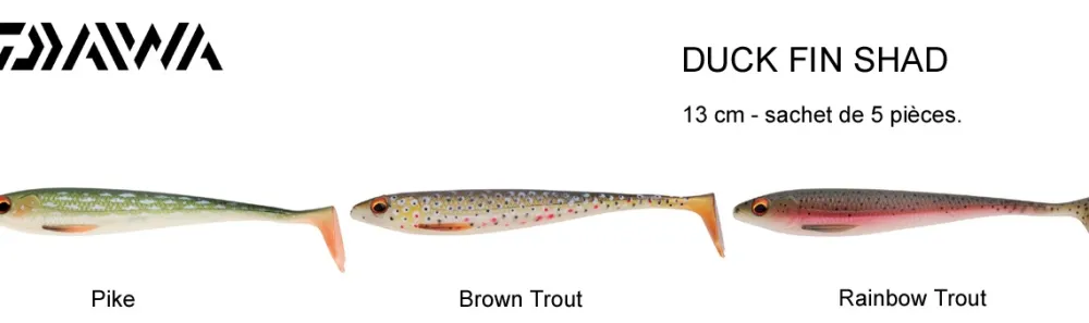 DAIWA Leurre Souple Duckfin Shad 13 cm 12 g