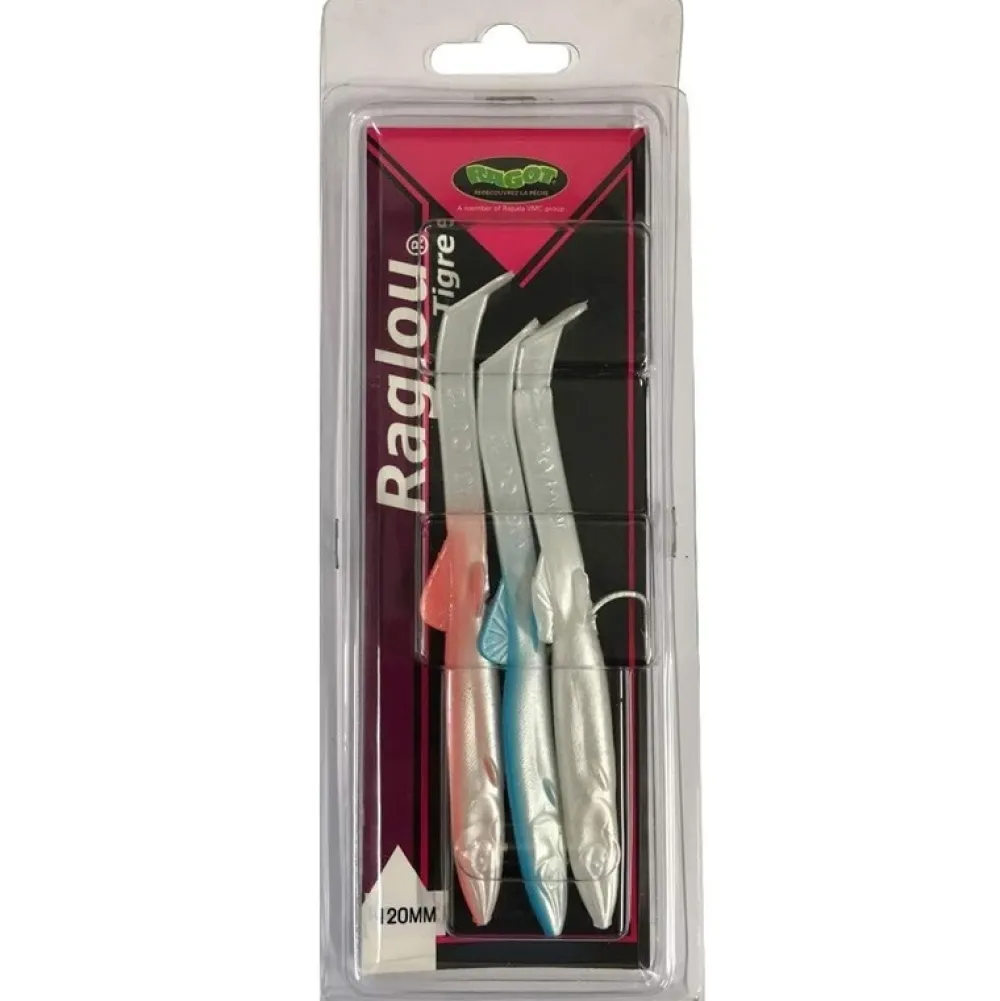 RAGOT Leurre Bar|Leurre Souple^Leurre Souple Raglou 120 mm par 3