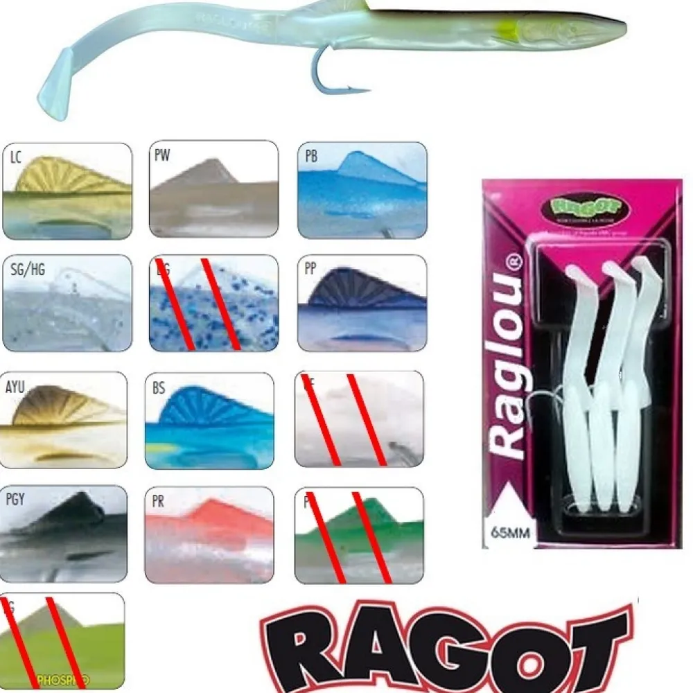 RAGOT Leurre Bar|Leurre Souple^Leurre Souple Raglou 120 mm par 3
