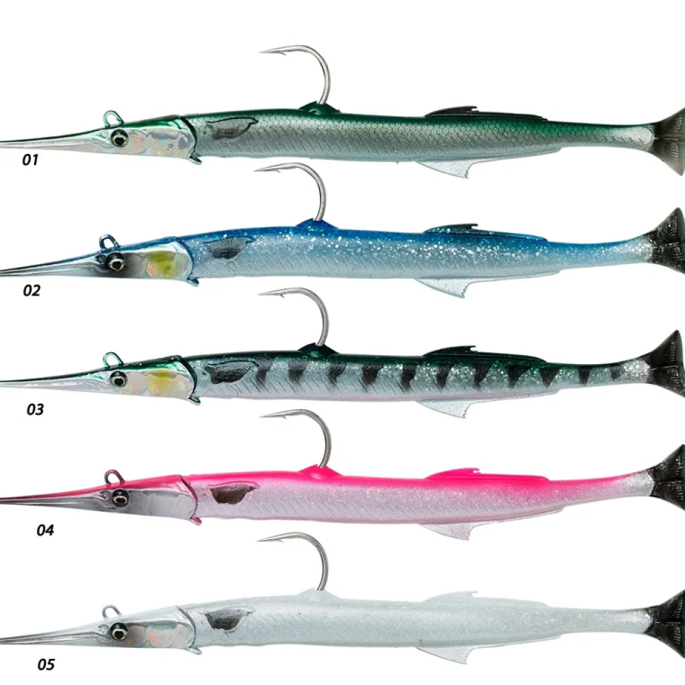 SAVAGE GEAR Leurre Souple Salt 3D Needlefish pulse tail 2+1
