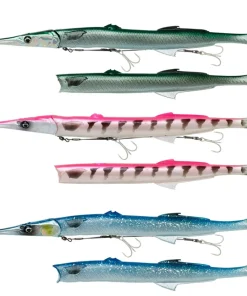 SAVAGE GEAR Leurre Souple Salt 3D Line Thru Needlefish pulse tail 2+1