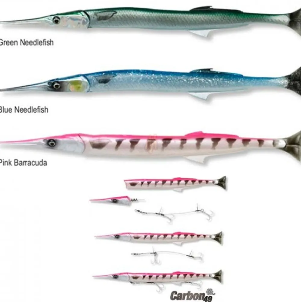 SAVAGE GEAR Leurre Souple Salt 3D Line Thru Needlefish pulse tail 2+1