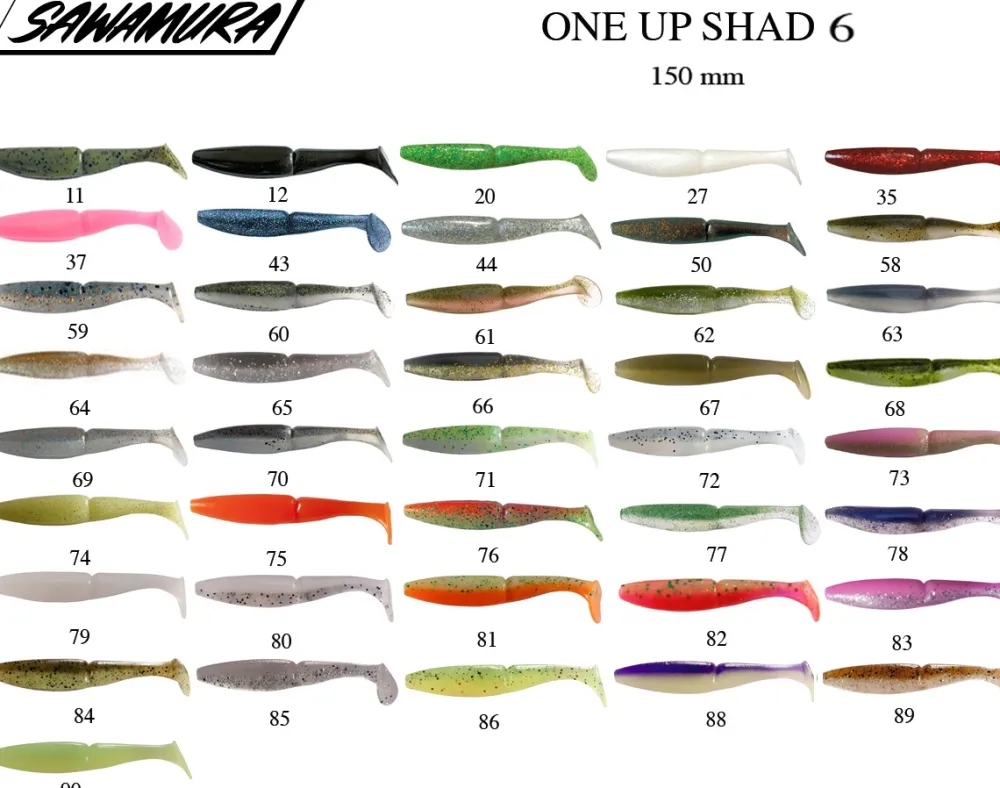 SAWAMURA Leurre Silure|Leurre Bar^Leurre Souple One Up Shad 6