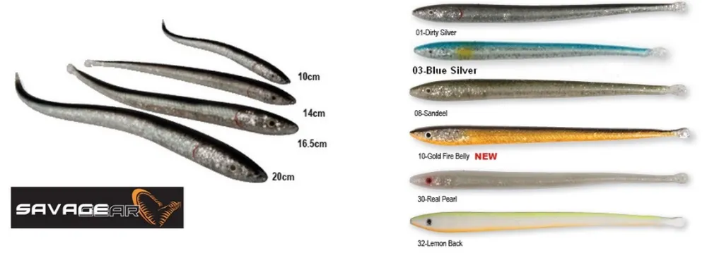SAVAGE GEAR Leurre Bar|Leurre Souple^Leurres Sandeel Slug's 20 cm Savagear