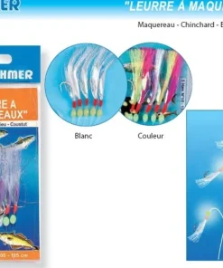 FLASHMER Lot de 3 sachets de 3 Leurres à Maquereaux