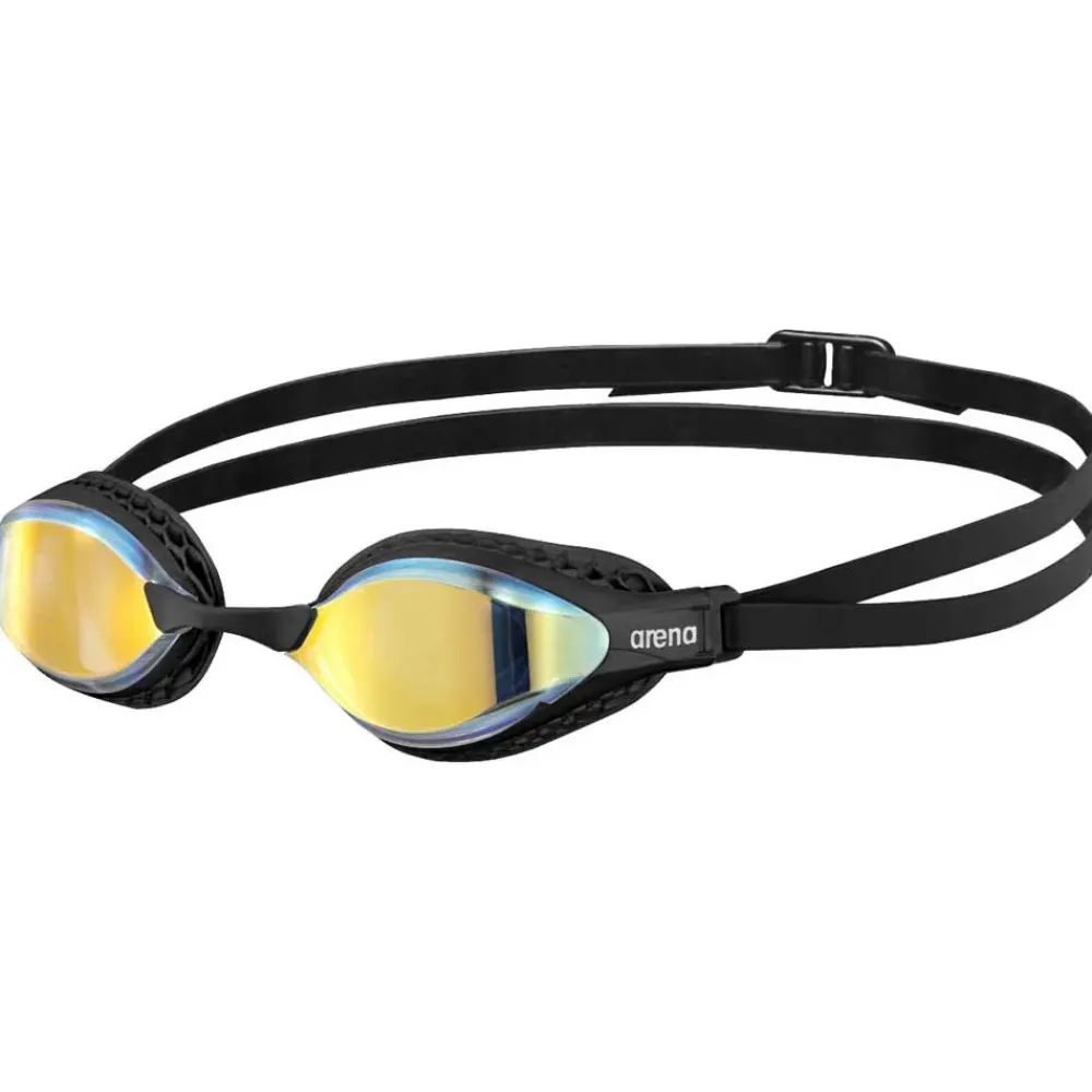 ARENA Lunettes de natation Air-Speed Mirror - Yellow copper black