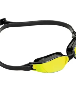 AQUA SPHERE Lunettes natation Aquasphere Xceed -  Effet Miroir Jaune Titane / Noir