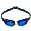 AQUA SPHERE Lunettes natation Aquasphere Xceed - Effet Miroir Bleu Titane / Bleu Marine