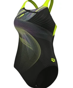 Femme ARENA Maillot de bain Jellyfish Swimsuit Swim Pro Femme - Black multi-artic lime