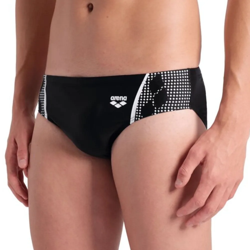 Homme ARENA Maillot de bain Slip Brief Graphic Homme - Black white