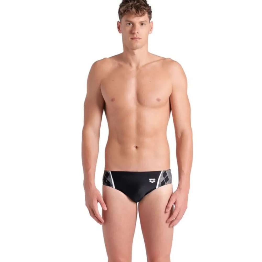 Homme ARENA Maillot de bain Slip Brief Graphic Homme - Black white