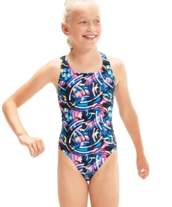 SPEEDO Maillot De Bain Natation Femme^Maillot de bain Digital Allover Leaderback True Navy/Black/Rose Violet/Bright Yellow