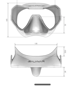 SALVIMAR Masques^Masque chasse sous marine Néo Anti-buée - Olive