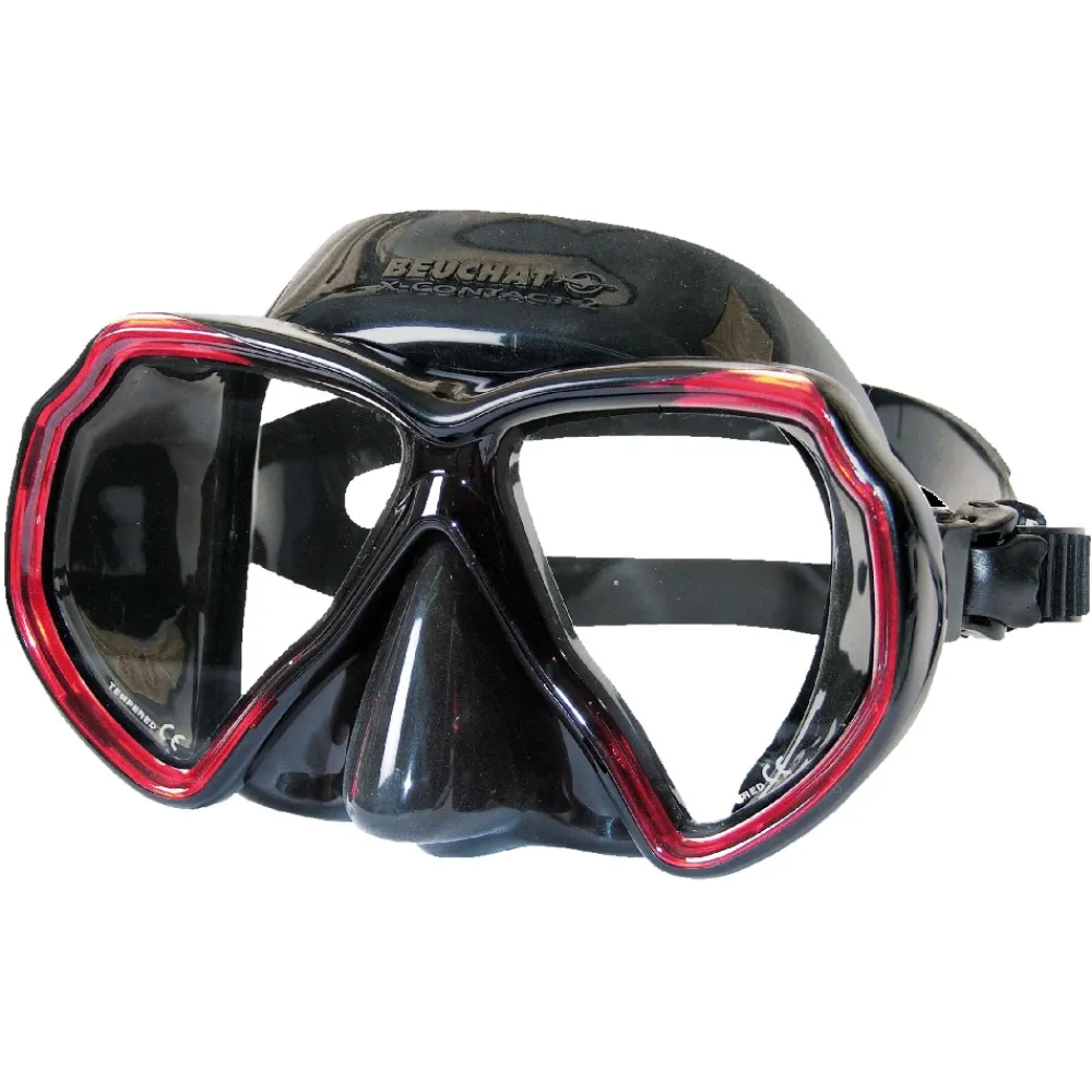 BEUCHAT Masques^Masque de plongée X-Contact 2 Noir/Rouge