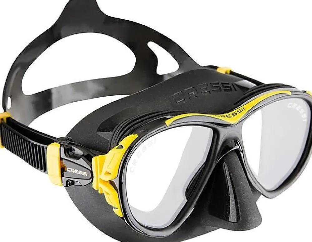 CRESSI-SUB Masque de plongée Cressi Naxos Noir/Jaune