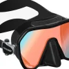 CRESSI-SUB Masque de plongée Cressi Z2 Noir / UV 380 verres Bleu-orange