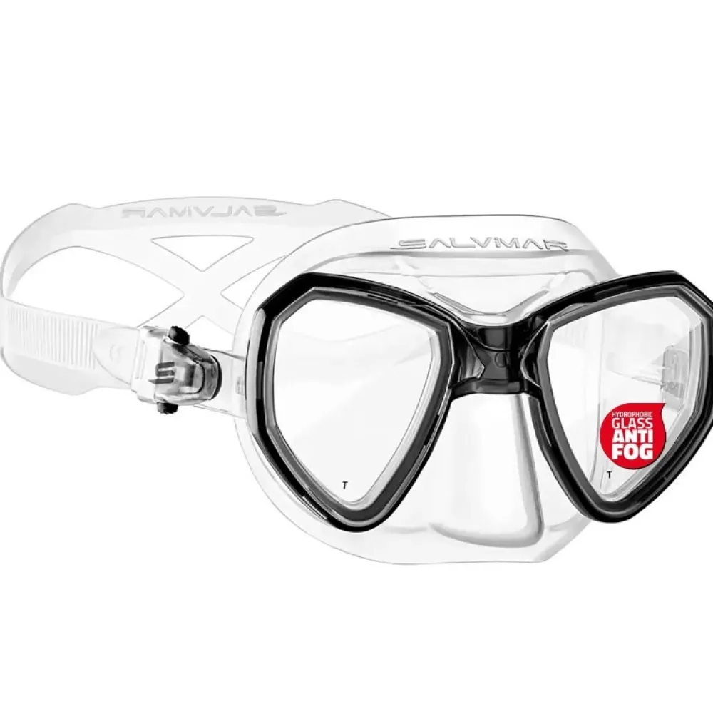 SALVIMAR Masques Snorkeling^Masque de plongée Morpheus Anti-buée Clear-Noir