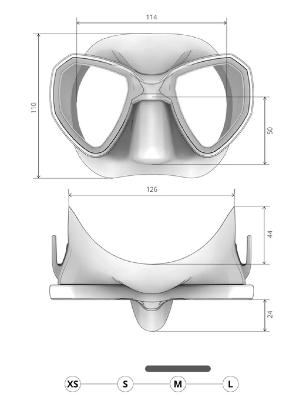 SALVIMAR Masques Snorkeling^Masque de plongée Morpheus Anti-buée Clear-Noir