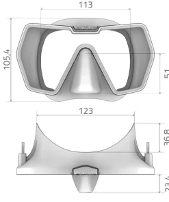 SALVIMAR Masque de plongée Drake sangle élastique anti-buée - Noir