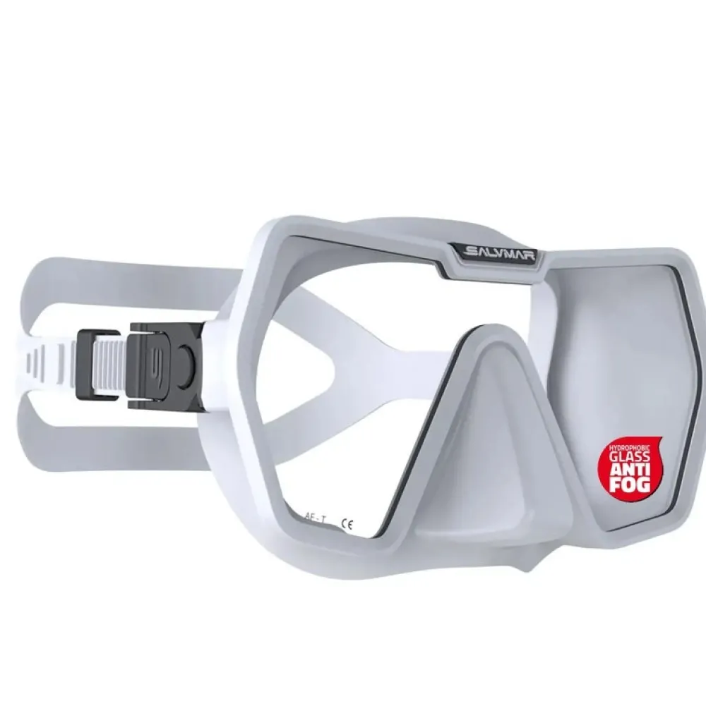 SALVIMAR Masques Snorkeling|Masques^Masque de plongée Drake sangle élastique anti-buée - Blanc