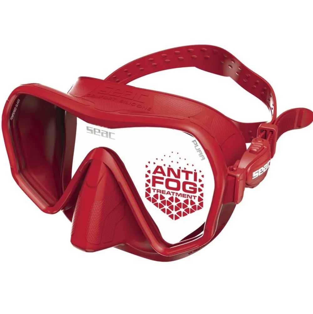 SEAC SUB Masque de plongée Pura Anti-buée Rouge