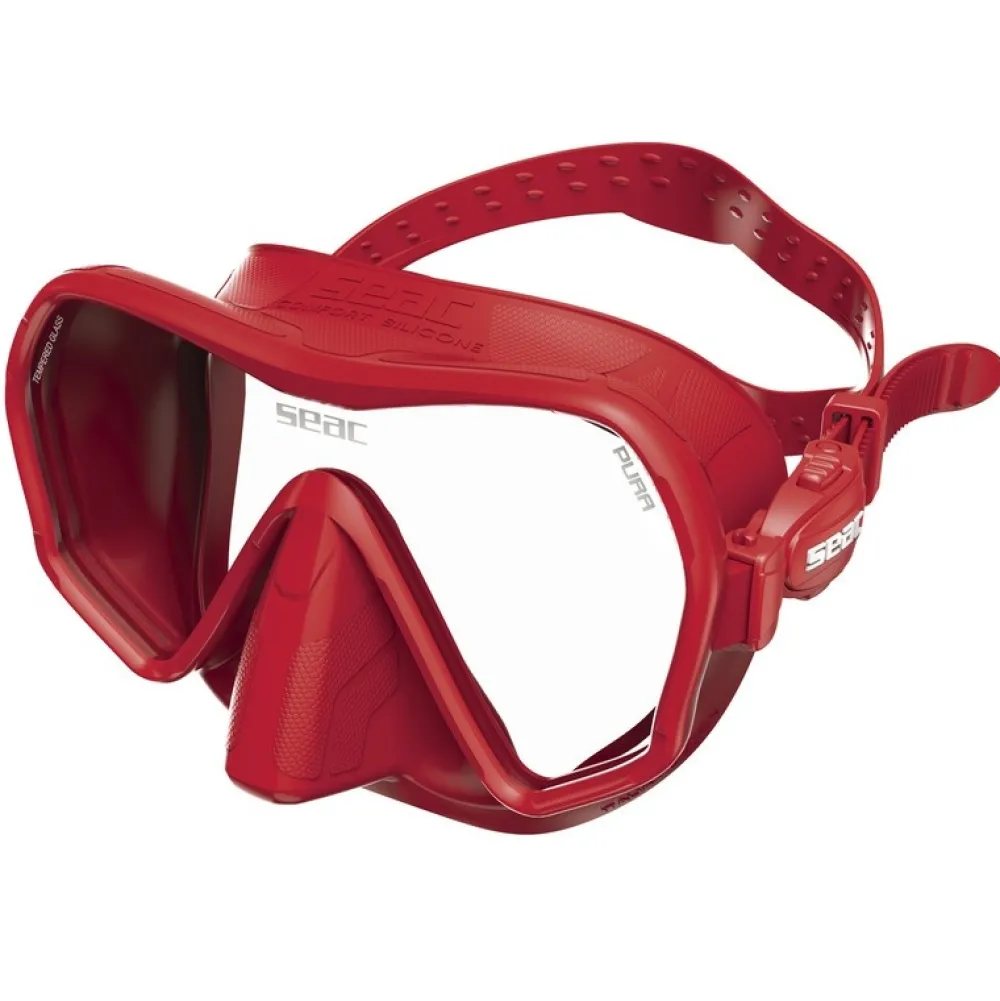 SEAC SUB Masque de plongée Pura Anti-buée Rouge