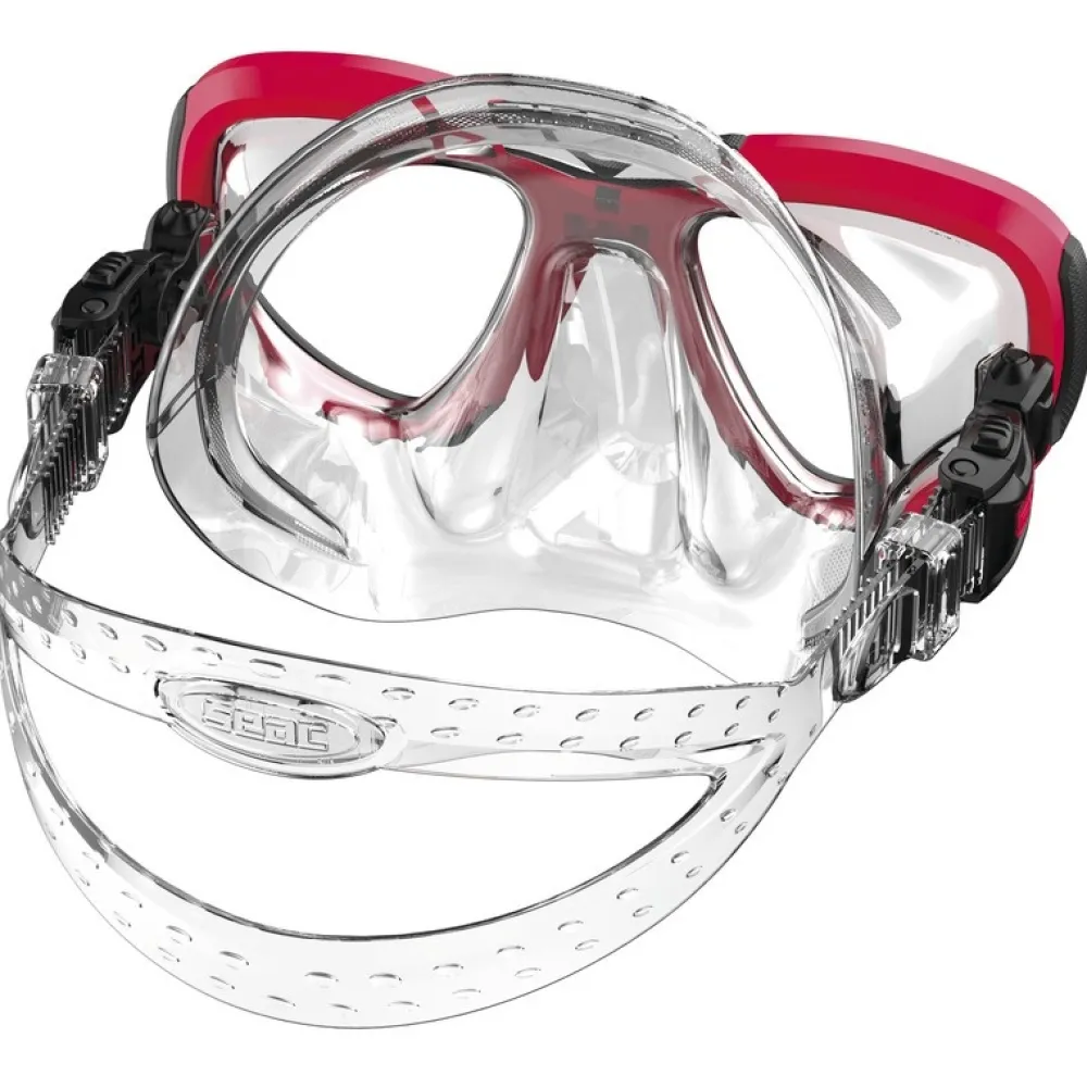 SEAC SUB Masques Snorkeling|Masques^Masque de plongée Afrodite Clear/Rouge