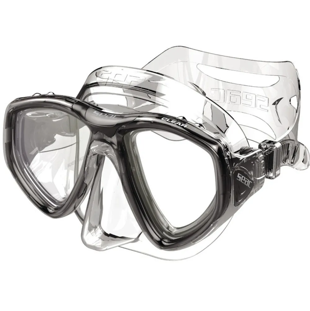 SEAC SUB Masques Snorkeling|Masques^Masque de plongée Clear Anti-buée Transparent Noir